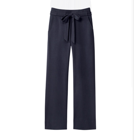 CAbi Easy Crop #5177 Navy Belted Crop Pants Size 10 EUC - Picture 2 of 11